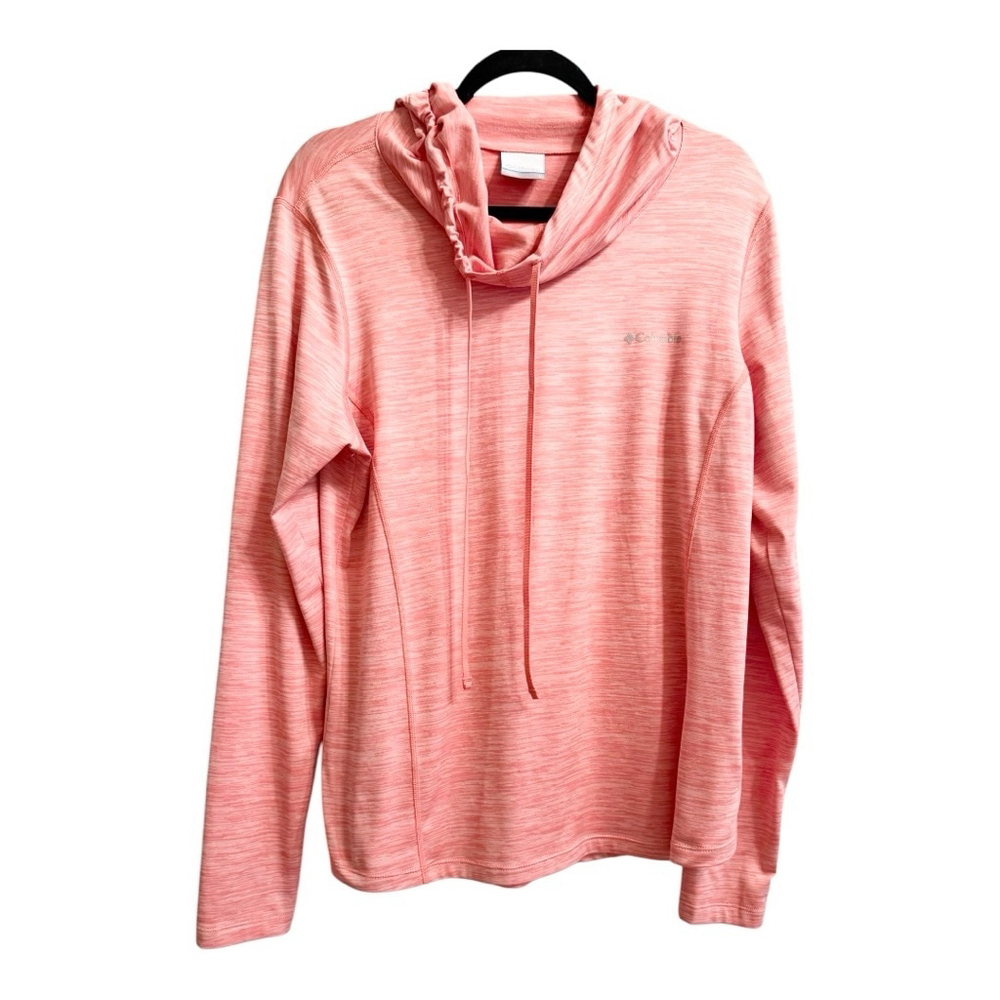 EUC Women's Columbia Long Sleeve Hoodie, Size Large, Pink Orange